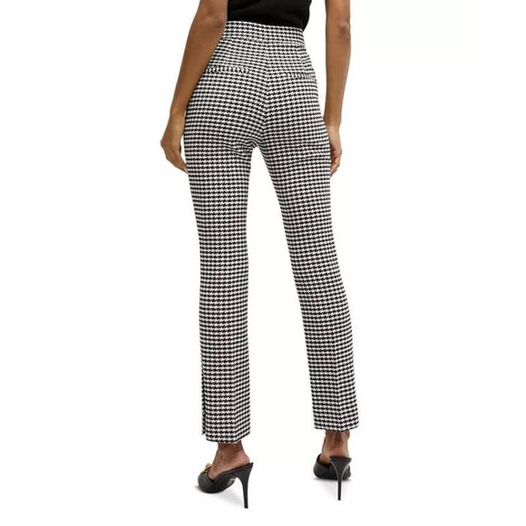Veronica Beard Arte Houndstooth Pant in Black & Off White 8 - Picture 2 of 2
